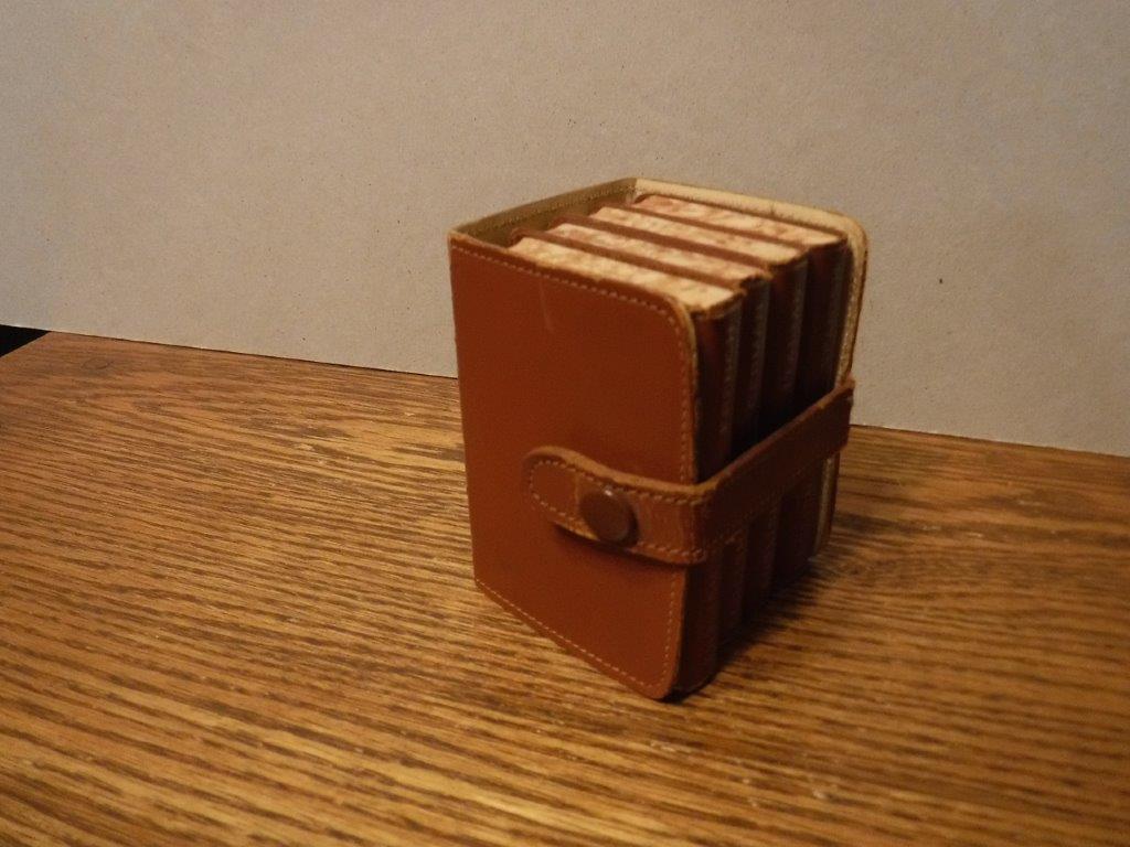 Image for Midget Dictionaries: English-German; English-Spanish; English-Italian; English-French (Set of 4 little leather books in leather case)